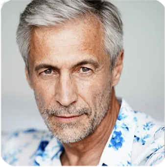 Robert smiling confidently during the day feeling comfortable and at ease with his routine